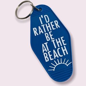 I’d Rather Be At The Beach Motel Keychain